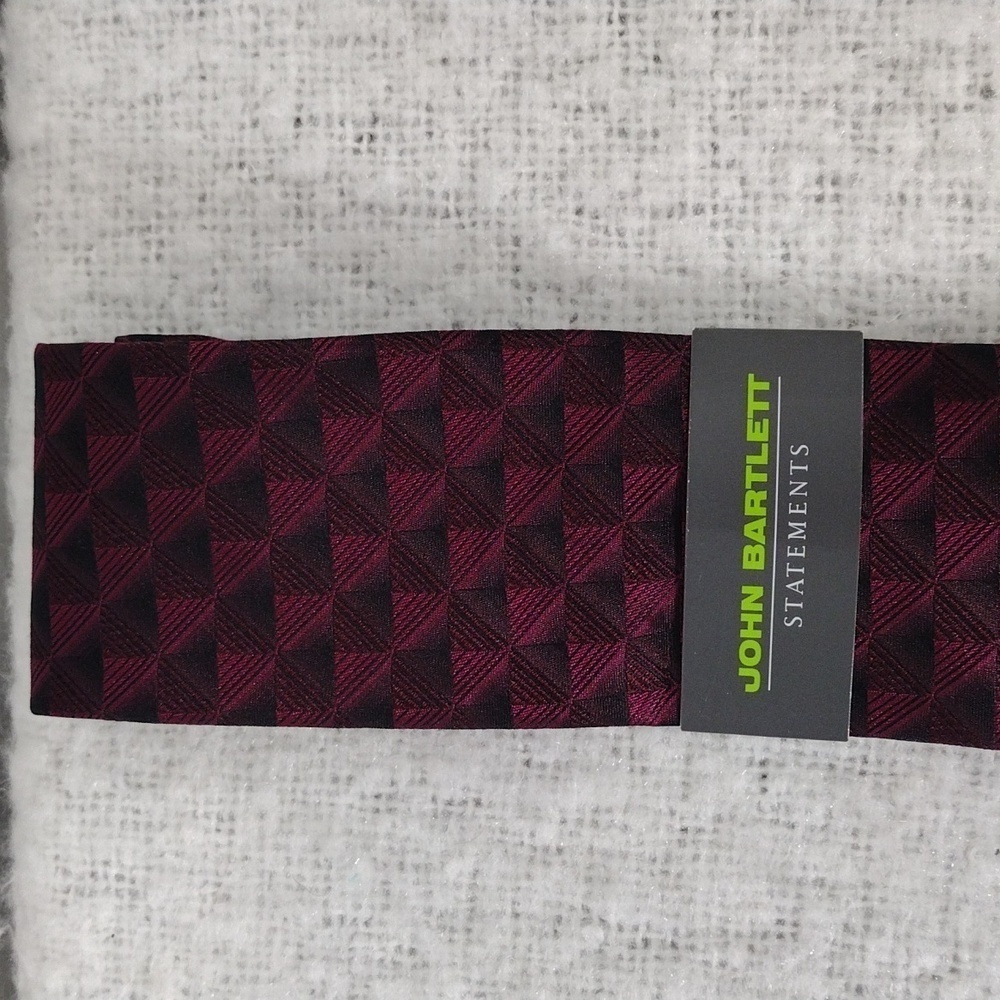 NWT John Bartlett Statements Burgundy Tie